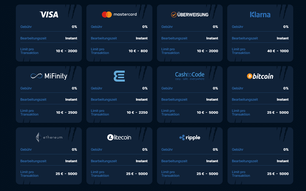 Playzilla Payment Providers