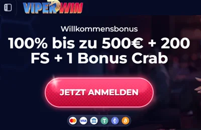 Viperwin Welcome Bonus